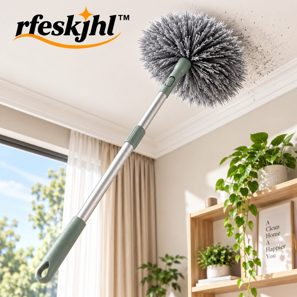 rfeskjhl™ Extendable Cobweb Duster with Telescopic Pole for High Ceilings