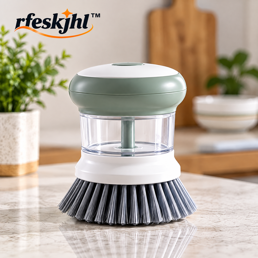 rfeskjhl™ Palm Scrub Brush with Soap Reservoir