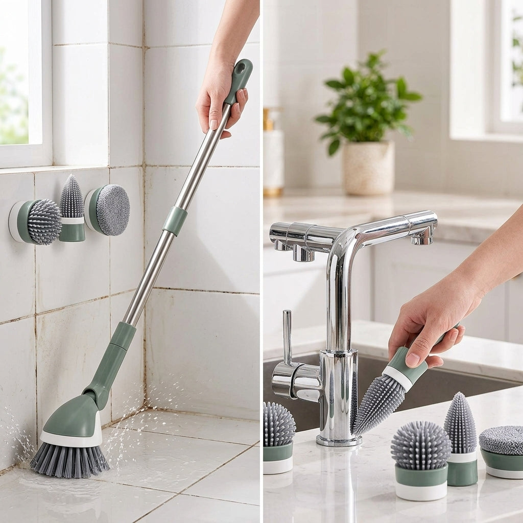 rfeskjhl™ Multi-Head Extendable Cleaning Brush Set