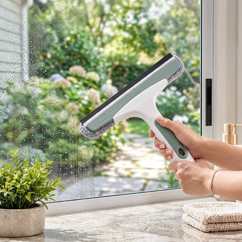 rfeskjhl™ 2-in-1 Window Squeegee & Microfiber Cleaner