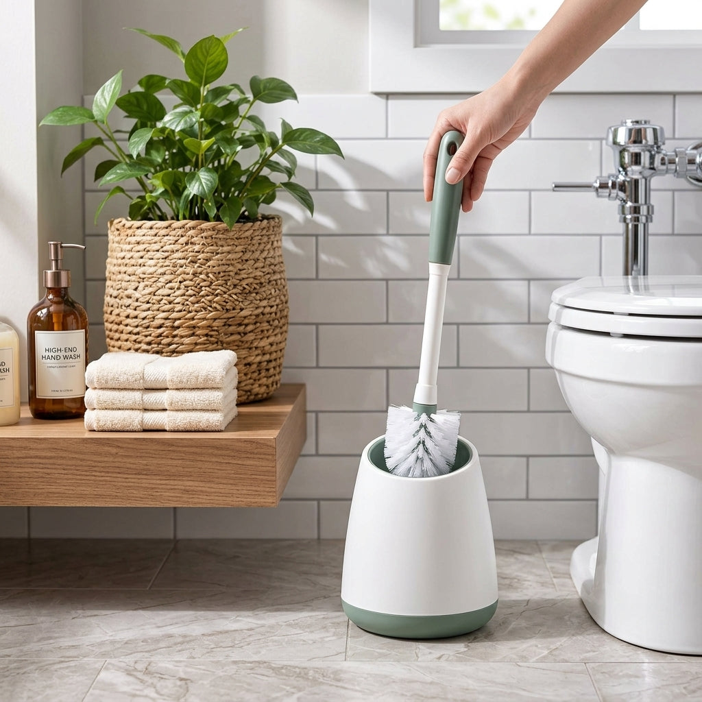 rfeskjhl™ Compact Toilet Brush &amp; Storage Caddy
