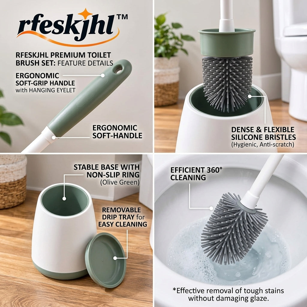 rfeskjhl™ Compact Toilet Brush &amp; Storage Caddy