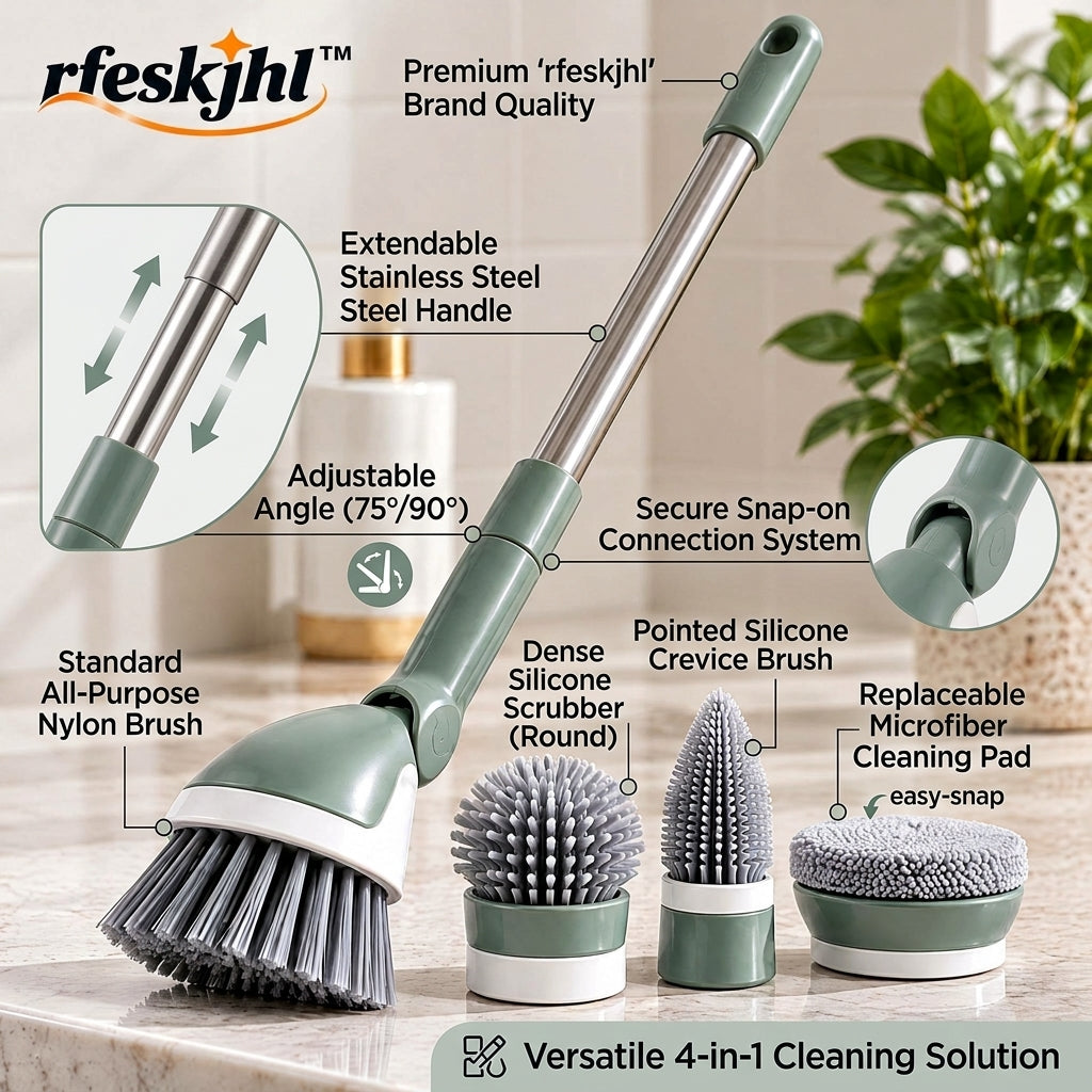 rfeskjhl™ Multi-Head Extendable Cleaning Brush Set