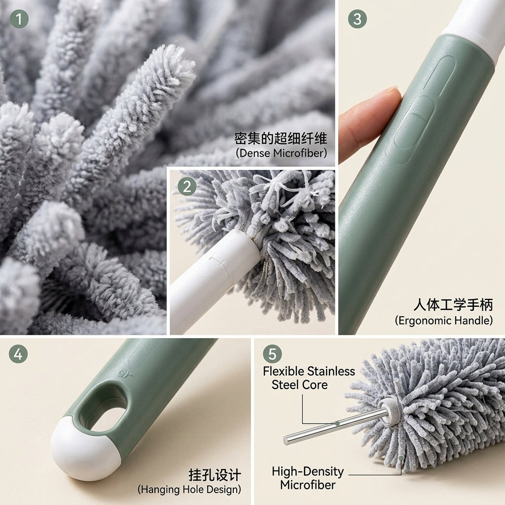 rfeskjhl™ Long-Reach Flexible Dusting Wand